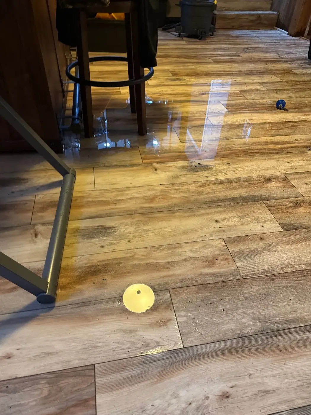 Moisture meter reading on drywall in Lake Forest water loss