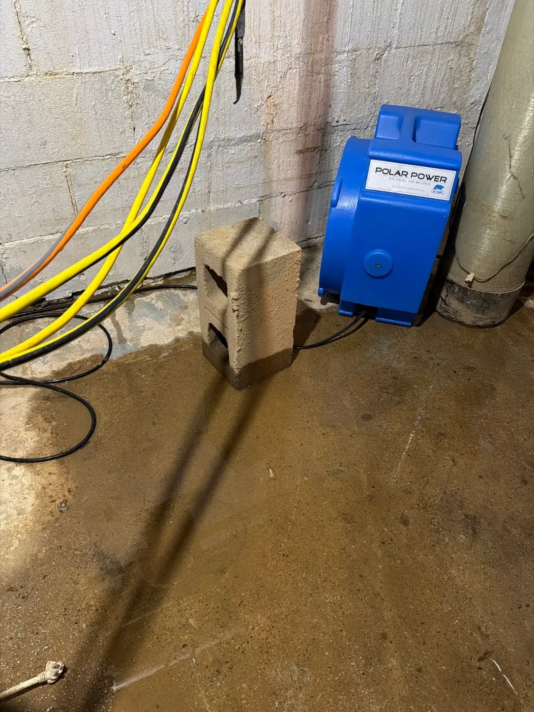 Basement water extraction in Lake Forest Indiana home